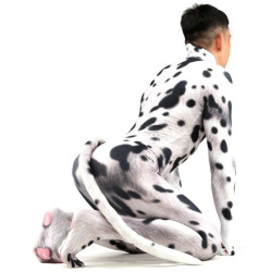 CosplayDogs Combinaison Cosplay Chien Dalmatien Noir-Blanc